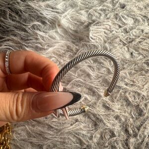 David Yurman Silver and Gold Twisted Bracelet